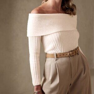 Banana Republic Open Shoulder Wool Sweater